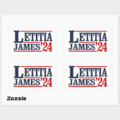 Sticker Rectangulaire Letitia James 2024 (Feuille)