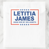 Sticker Rectangulaire Letitia James - Attrapez-le par ses biens (Sac)