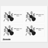 Sticker Rectangulaire Let's Play, Violin_ (Feuille)