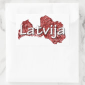 Sticker Rectangulaire Lettonie (Sac)