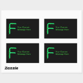 Sticker Rectangulaire Lettre "F" Néon Lumogramme (Feuille)