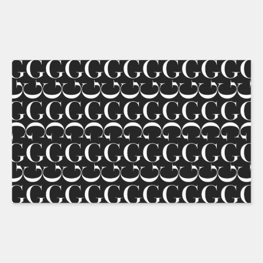 Sticker Rectangulaire Lettre initiale G (Devant)