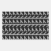 Sticker Rectangulaire Lettre initiale monogramme K (Devant)