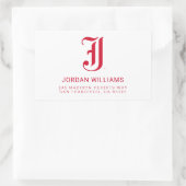 Sticker Rectangulaire LETTRE JSU Classique de l'Université d'État de Jac (Sac)