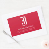 Sticker Rectangulaire LETTRE JSU Classique de l'Université d'État de Jac (Enveloppe)