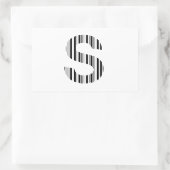 Sticker Rectangulaire LETTRE S CODE BARRE Premier Motif de code barre in (Sac)