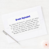 Sticker Rectangulaire Lettres anciennes 24 Grèce | Alphabet grec (Enveloppe)