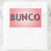 Sticker Rectangulaire Lettres Bunco avec dés bunco (Sac)