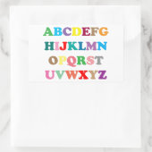 Sticker Rectangulaire Lettres colorées d'ABC (Sac)