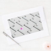 Sticker Rectangulaire Lettres d'amour clavier informatique (Enveloppe)
