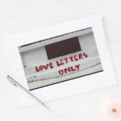 Sticker Rectangulaire Lettres d'amour Uniquement emplacement de courrier (Enveloppe)