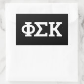 Sticker Rectangulaire Lettres Phi Sigma Kappa (Sac)