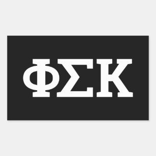 Sticker Rectangulaire Lettres Phi Sigma Kappa