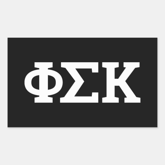 Sticker Rectangulaire Lettres Phi Sigma Kappa (Devant)