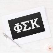 Sticker Rectangulaire Lettres Phi Sigma Kappa (Enveloppe)