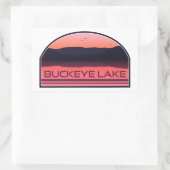 Sticker Rectangulaire Levée rouge du lac Buckeye Ohio (Sac)