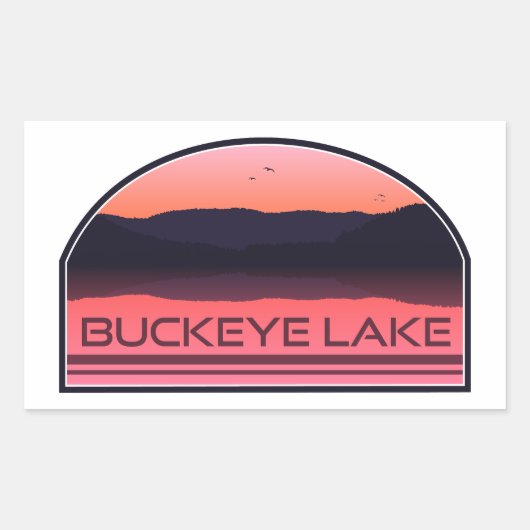Sticker Rectangulaire Levée rouge du lac Buckeye Ohio (Devant)
