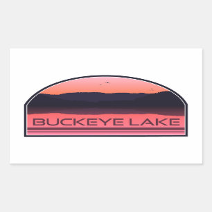 Sticker Rectangulaire Levée rouge du lac Buckeye Ohio