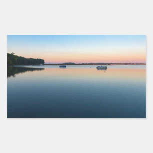 Sticker Rectangulaire lever du soleil du lac champlain dans la baie de s
