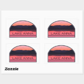 Sticker Rectangulaire Lever rouge du lac Anna Virginia (Feuille)