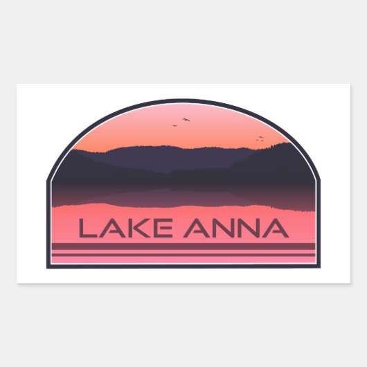 Sticker Rectangulaire Lever rouge du lac Anna Virginia (Devant)