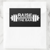Sticker Rectangulaire Levez Le Bar, Barbell - Gymnase Exercice Inspirati (Sac)