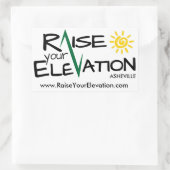 Sticker Rectangulaire Levez votre chevalet Rectangle Asheville Élévation (Sac)