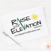 Sticker Rectangulaire Levez votre chevalet Rectangle Asheville Élévation (Enveloppe)