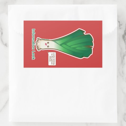 Sticker Rectangulaire Levier d'informations (Sac)