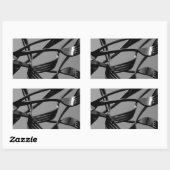 Sticker Rectangulaire Lévitation de fourchette (Feuille)