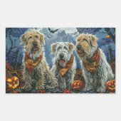 Sticker Rectangulaire Lévrier Halloween effrayant (Devant)