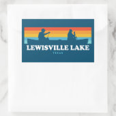 Sticker Rectangulaire Lewisville Lake Texas Canoe (Sac)