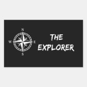 Sticker Rectangulaire L'explorateur (Devant)
