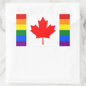 Sticker Rectangulaire LGBT Canada (Sac)