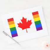 Sticker Rectangulaire LGBT Canada (Enveloppe)