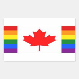 Sticker Rectangulaire LGBT Canada