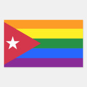 Sticker Rectangulaire LGBT Cuba (Devant)