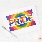 Sticker Rectangulaire LGBT Pride l'arc-en-ciel géométrique (Enveloppe)