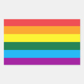 Sticker Rectangulaire Lgbt Rainbow Flag Queer (Devant)