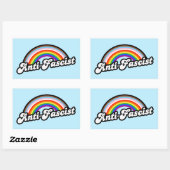 Sticker Rectangulaire LGBTQ+ Anti-fasciste (Feuille)