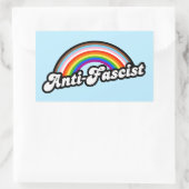 Sticker Rectangulaire LGBTQ+ Anti-fasciste (Sac)