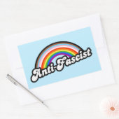 Sticker Rectangulaire LGBTQ+ Anti-fasciste (Enveloppe)