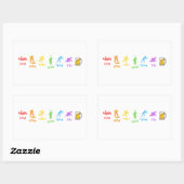 Sticker Rectangulaire Lgbtq arrive à vendredi  (Feuille)