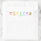 Sticker Rectangulaire Lgbtq arrive à vendredi  (Sac)