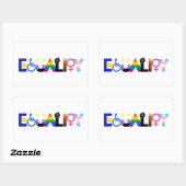 Sticker Rectangulaire LGBTQ+ Égalité (Feuille)