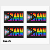 STICKER RECTANGULAIRE LGBTQ HUMAN (Feuille)