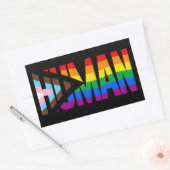 STICKER RECTANGULAIRE LGBTQ HUMAN (Enveloppe)