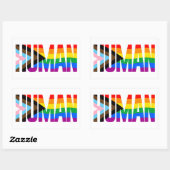 STICKER RECTANGULAIRE LGBTQ HUMAN (Feuille)