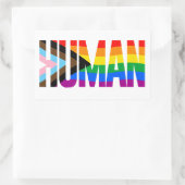 STICKER RECTANGULAIRE LGBTQ HUMAN (Sac)