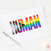STICKER RECTANGULAIRE LGBTQ HUMAN (Enveloppe)